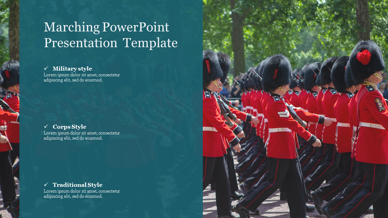 Portfolio Marching PowerPoint Presentation Template